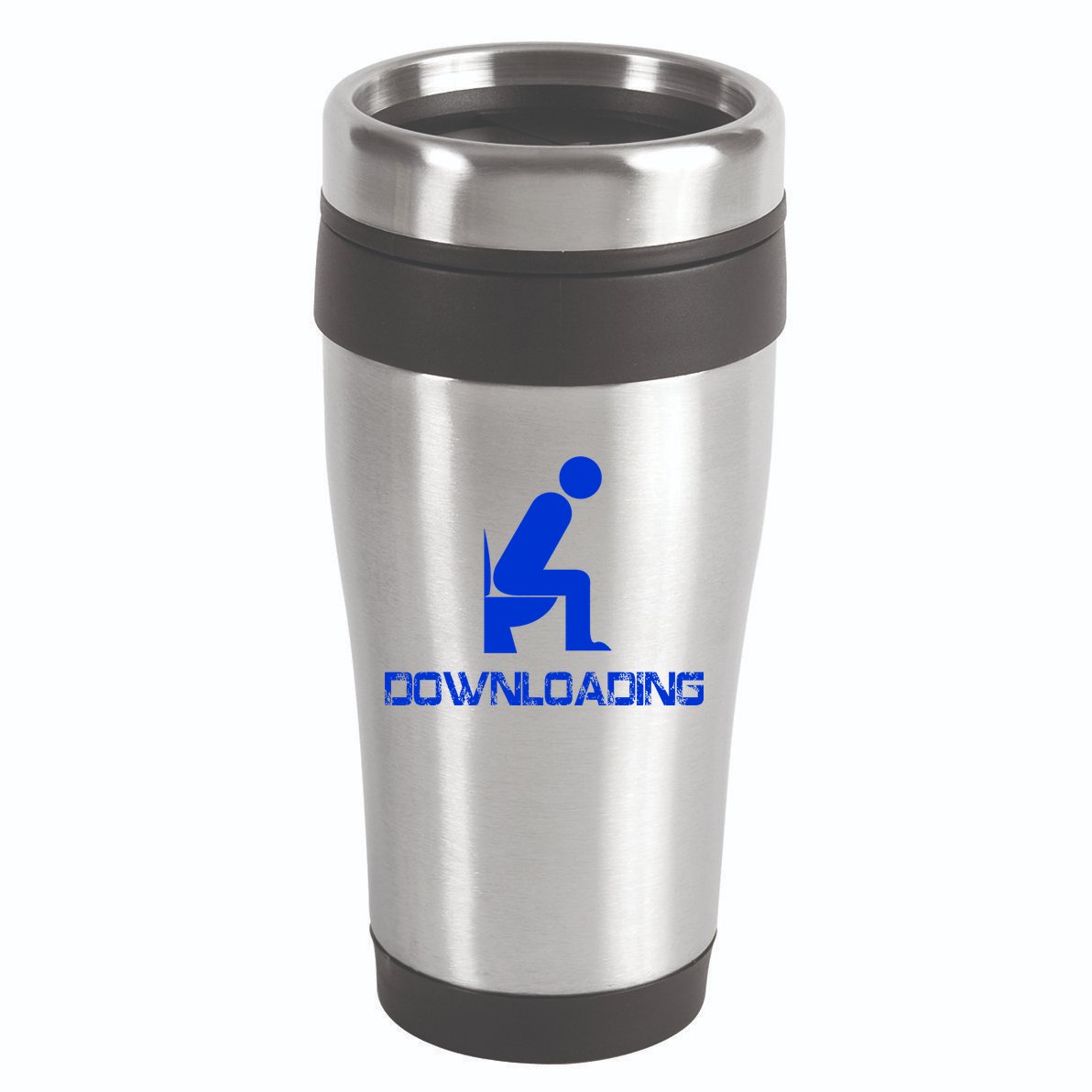 Downloading Poop Toilet 16oz Travel Tumbler