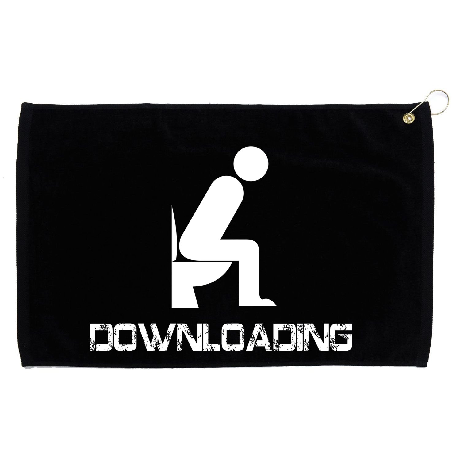 Downloading Poop Toilet Grommeted Golf Towel