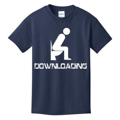 Downloading Poop Toilet Kids T-Shirt