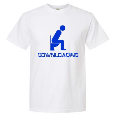 Downloading Poop Toilet Garment-Dyed Heavyweight T-Shirt