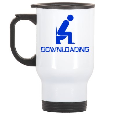 Downloading Poop Toilet Stainless Steel Travel Mug