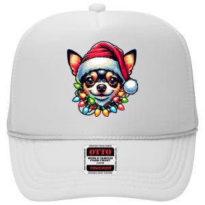 Dog Owner Xmas Favorite Chihuahua Christmas High Crown Mesh Back Trucker Hat