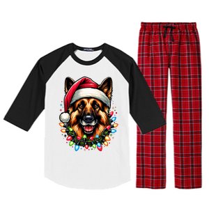 Dog Owner Xmas Favorite German Shepherd Christmas Raglan Sleeve Pajama Set