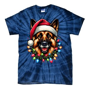 Dog Owner Xmas Favorite German Shepherd Christmas Tie-Dye T-Shirt