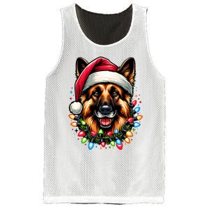 Dog Owner Xmas Favorite German Shepherd Christmas Mesh Reversible Basketball Jersey Tank