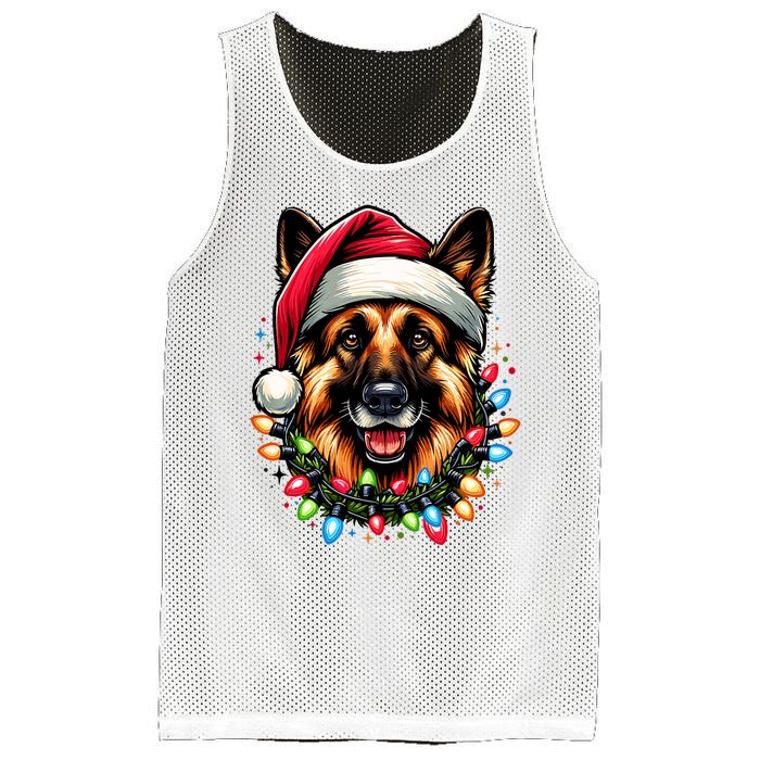 Dog Owner Xmas Favorite German Shepherd Christmas Mesh Reversible Basketball Jersey Tank