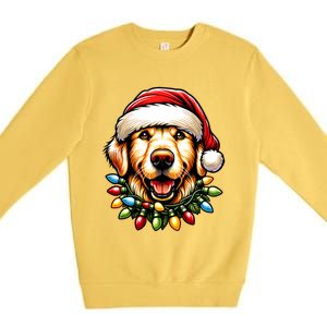 Dog Owner Xmas Favorite Golden Retriever Christmas Premium Crewneck Sweatshirt