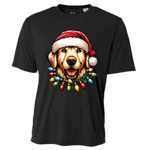 Dog Owner Xmas Favorite Golden Retriever Christmas Cooling Performance Crew T-Shirt