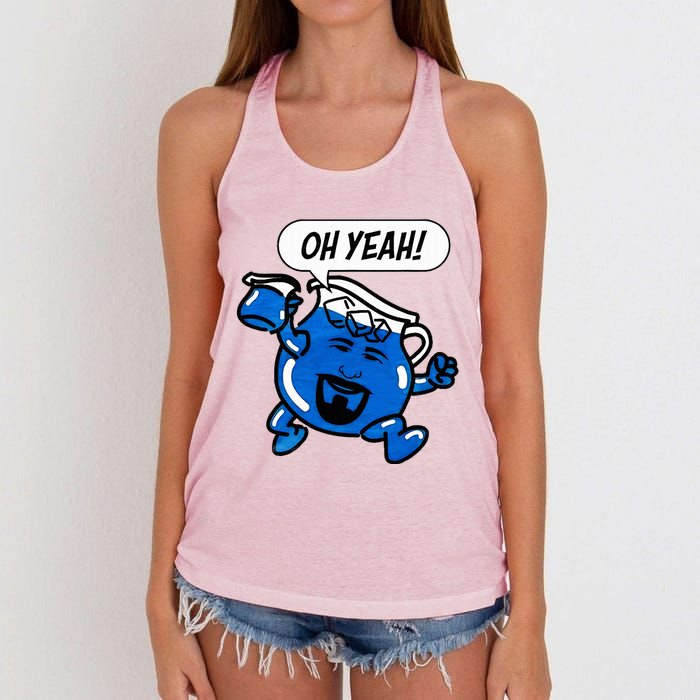 Det Oh Yeah Funny For Man Woman Women's Knotted Racerback Tank