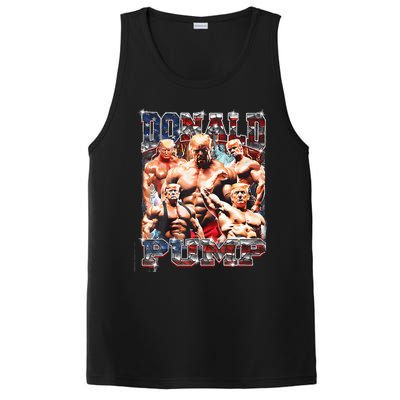 Donald Pump 1 Vs 1 Biden American Flag Swole Trump 2024 PosiCharge Competitor Tank