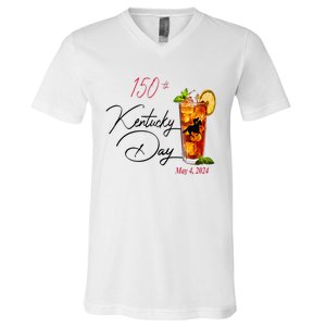 Derby Party 150th Derby Day Horse Racing Talk Derby To Me V-Neck T-Shirt