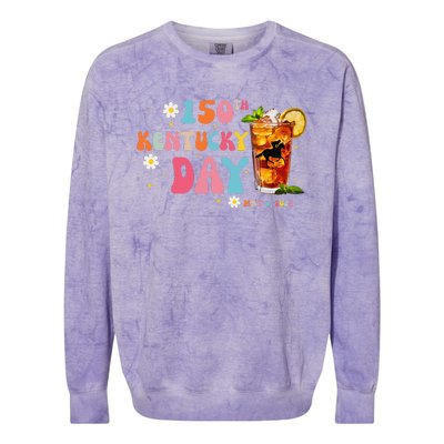 Derby Party 150th Derby Day Horse Racing Talk Derby To Me Colorblast Crewneck Sweatshirt