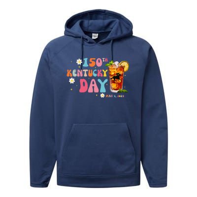 Derby Party 150th Derby Day Horse Racing Talk Derby To Me Performance Fleece Hoodie