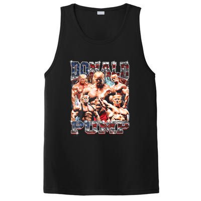 Donald Pump 1 Vs 1 Biden American Flag Swole Trump 2024 Cool Gift PosiCharge Competitor Tank