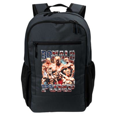 Donald Pump 1 Vs 1 Biden American Flag Swole Trump 2024 Cool Gift Daily Commute Backpack