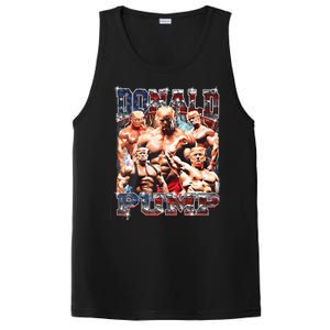 Donald Pump 1 Vs 1 Biden American Flag Swole Trump 2024 PosiCharge Competitor Tank