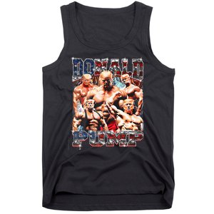 Donald Pump 1 Vs 1 Biden American Flag Swole Trump 2024 Tank Top