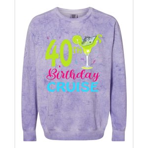 Drinking Party 40th Birthday Cruise Vacation Squad Cruising Colorblast Crewneck Sweatshirt