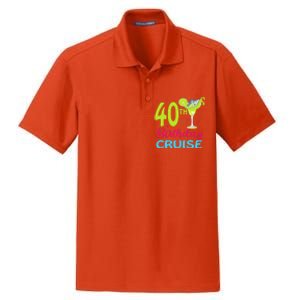 Drinking Party 40th Birthday Cruise Vacation Squad Cruising Dry Zone Grid Polo