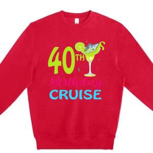 Drinking Party 40th Birthday Cruise Vacation Squad Cruising Premium Crewneck Sweatshirt