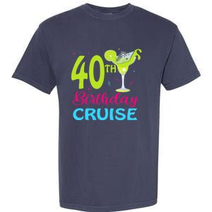 Drinking Party 40th Birthday Cruise Vacation Squad Cruising Garment-Dyed Heavyweight T-Shirt