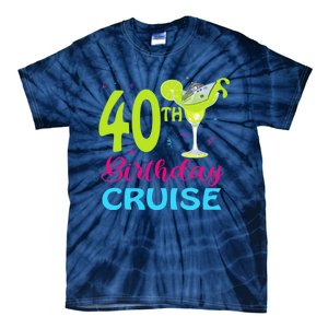 Drinking Party 40th Birthday Cruise Vacation Squad Cruising Tie-Dye T-Shirt