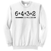 Double Play 6 4 3 2 Vintage Baseball Math Softball Player Sweatshirt