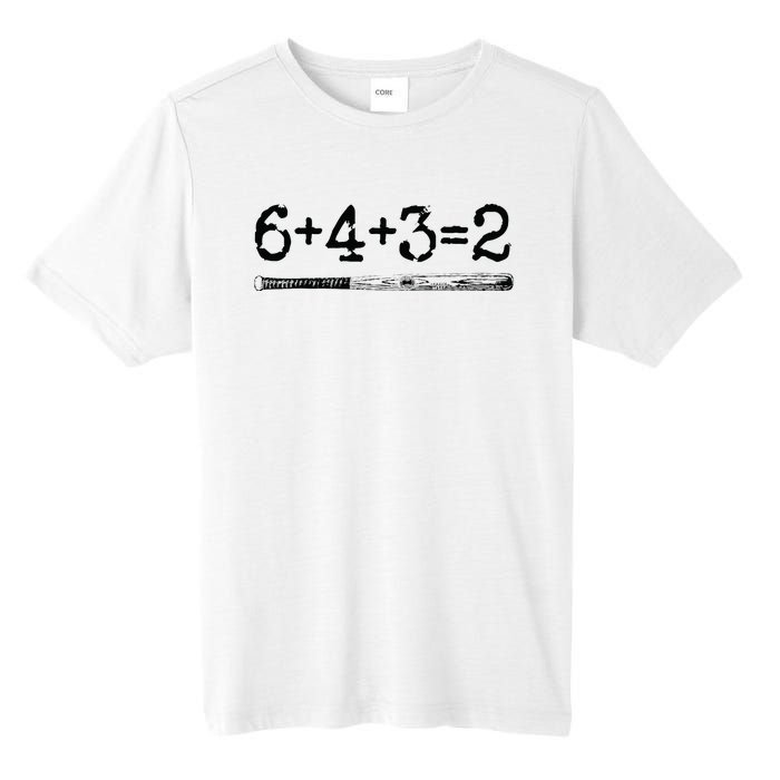 Double Play 6 4 3 2 Vintage Baseball Math Softball Player Tall Fusion ChromaSoft Performance T-Shirt