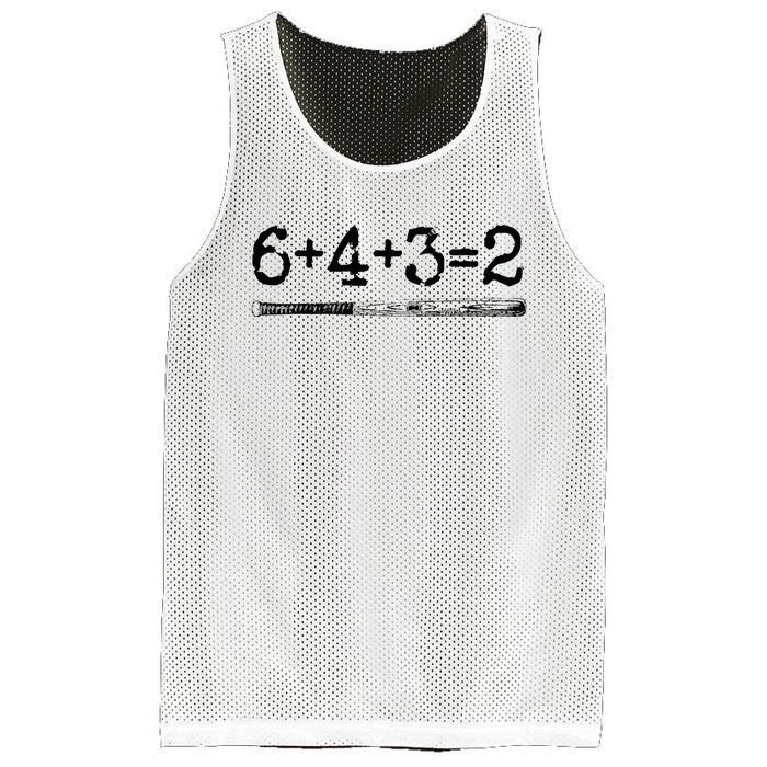 Double Play 6 4 3 2 Vintage Baseball Math Softball Player Mesh Reversible Basketball Jersey Tank