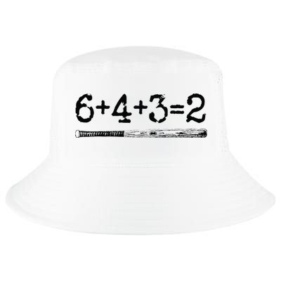 Double Play 6 4 3 2 Vintage Baseball Math Softball Player Cool Comfort Performance Bucket Hat