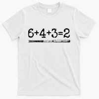 Double Play 6 4 3 2 Vintage Baseball Math Softball Player T-Shirt