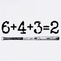 Double Play 6 4 3 2 Vintage Baseball Math Softball Player T-Shirt