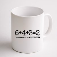 Double Play 6 4 3 2 Vintage Baseball Math Softball Player Mug