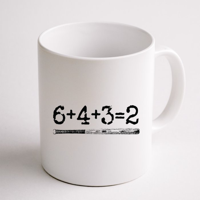 Double Play 6 4 3 2 Vintage Baseball Math Softball Player Mug