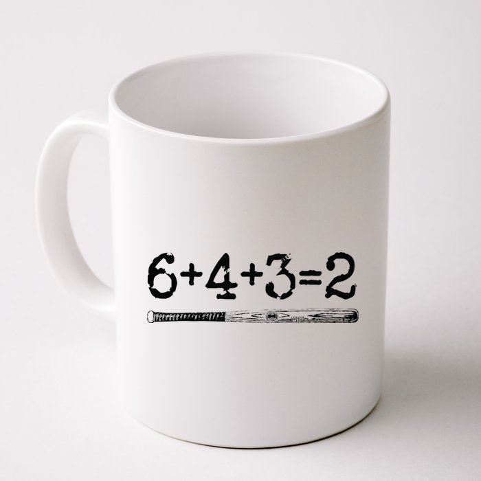 Double Play 6 4 3 2 Vintage Baseball Math Softball Player Mug