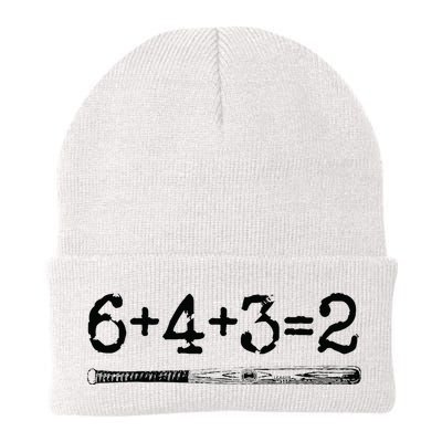 Double Play 6 4 3 2 Vintage Baseball Math Softball Player Beanie