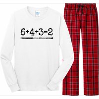 Double Play 6 4 3 2 Vintage Baseball Math Softball Player Long Sleeve Pajama Set