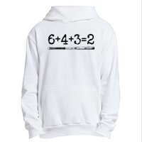 Double Play 6 4 3 2 Vintage Baseball Math Softball Player Urban Pullover Hoodie