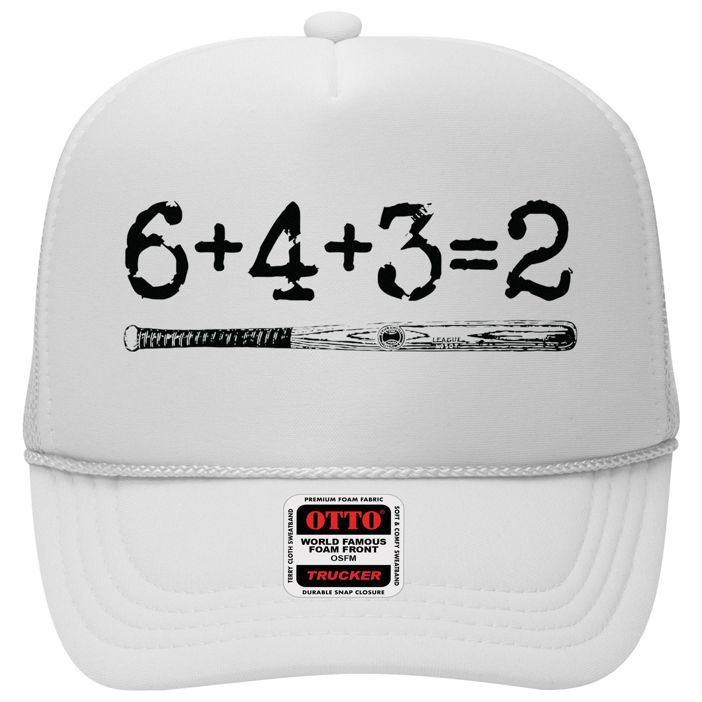Double Play 6 4 3 2 Vintage Baseball Math Softball Player Hat