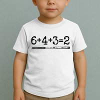 Double Play 6 4 3 2 Vintage Baseball Math Softball Player Toddler T-Shirt