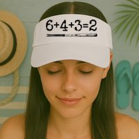 Double Play 6 4 3 2 Vintage Baseball Math Softball Player Visor