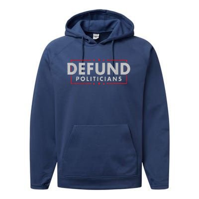 Defund Politicians AntiGovernment Political Performance Fleece Hoodie