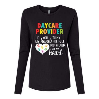 Daycare Provider Appreciation Gift Childcare Womens Cotton Relaxed Long Sleeve T-Shirt