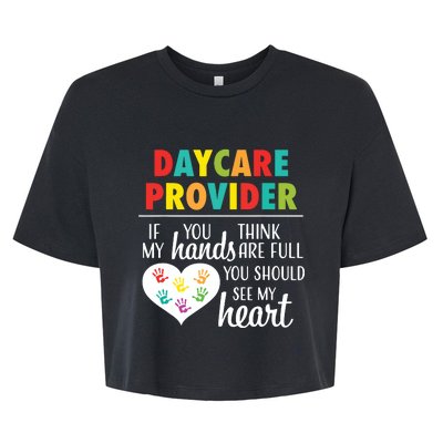 Daycare Provider Appreciation Gift Childcare Bella+Canvas Jersey Crop Tee