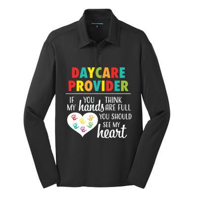 Daycare Provider Appreciation Gift Childcare Silk Touch Performance Long Sleeve Polo