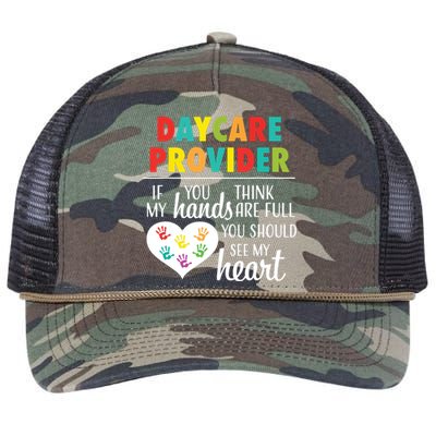 Daycare Provider Appreciation Gift Childcare Retro Rope Trucker Hat Cap