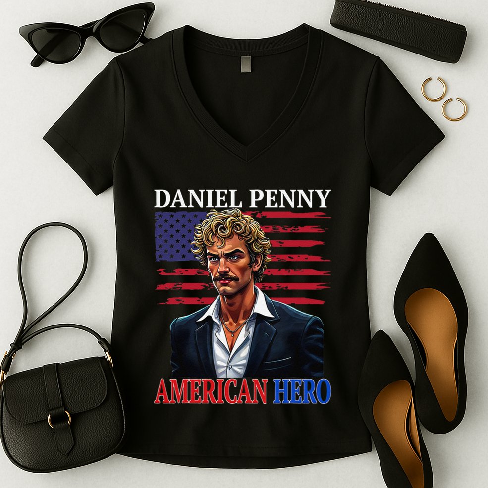 Daniel Penny American Hero Nyc Subway Court Cas Women's V-Neck T-Shirt