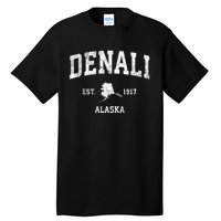 Denali Park Alaska Ak Vintage Sports Tall T-Shirt