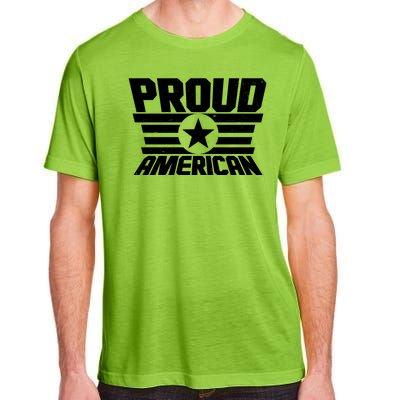 Distressed Proud American USA Patriot Adult ChromaSoft Performance T-Shirt