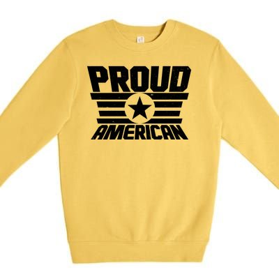 Distressed Proud American USA Patriot Premium Crewneck Sweatshirt